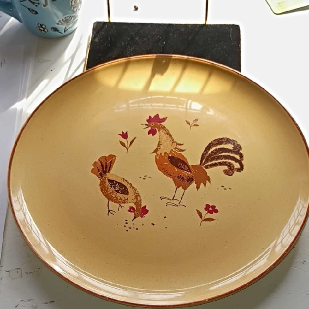 Vintage Rooster Design Plate